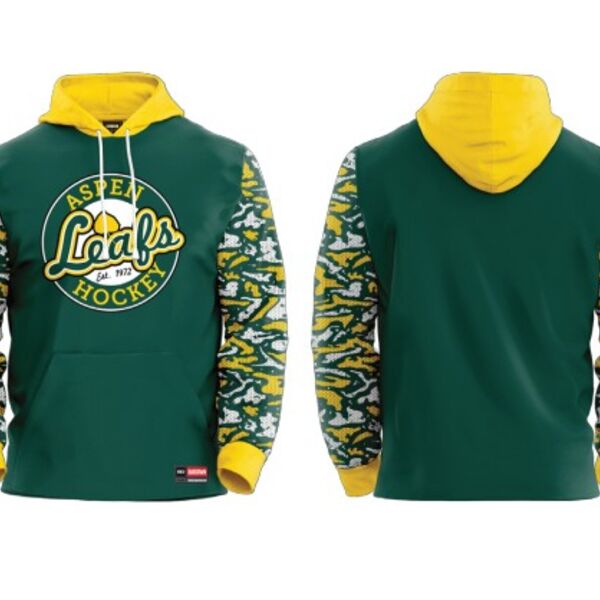 Aspen Leaf’s Junior Hockey (Camo) Sublimated Hoodie - Youth  Thumbnail