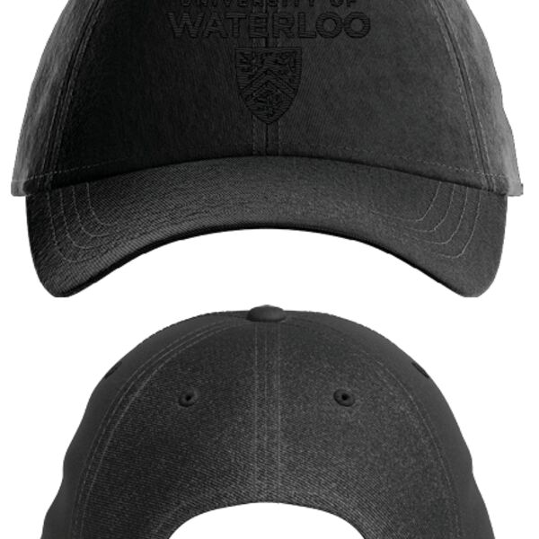 University of Waterloo Dad Hat Black on Black Thumbnail