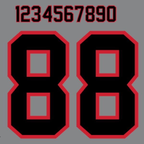 Stouffville Clippers Player Numbers - Black Thumbnail