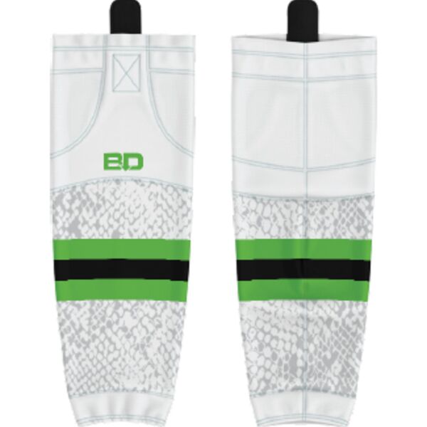 Green Cobras Sublimated Hockey Socks Thumbnail