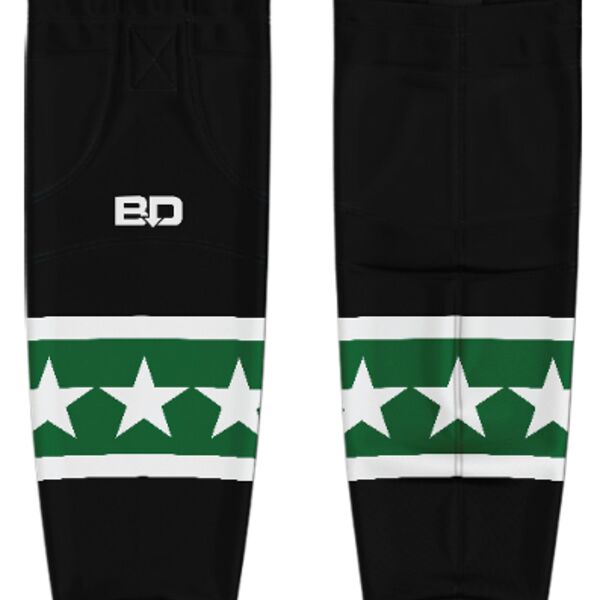 Newcastle Stars Black Hybrid Hockey Socks - Adult Thumbnail