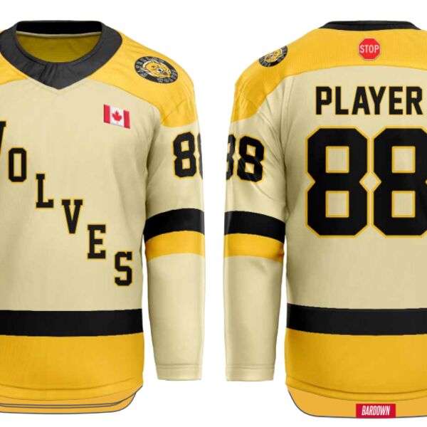 Waterloo Wolves Hybrid Hockey Jersey - Adult Thumbnail