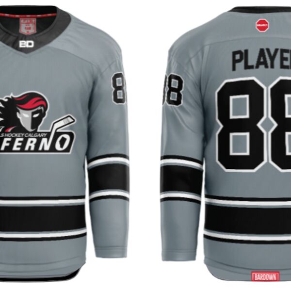 Jr. Inferno-GHC-Sublimated Hockey Jersey with Scoop - H5-Silver - Adult Thumbnail