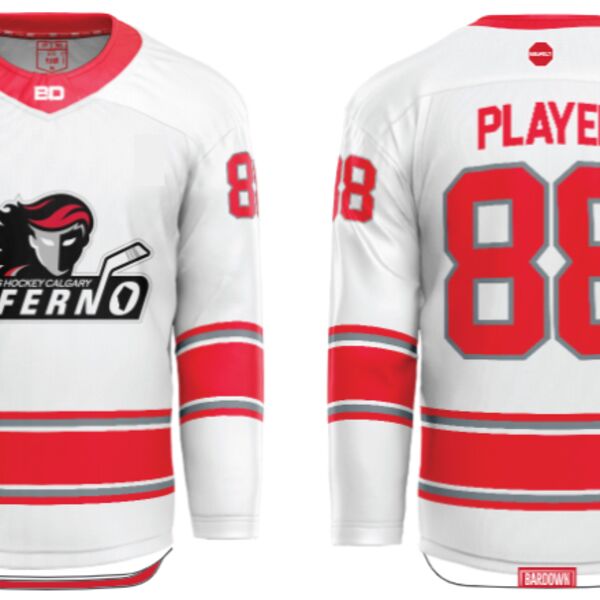 Jr. Inferno-GHC-Sublimated Hockey Jersey with Scoop - A6-White - Youth Thumbnail