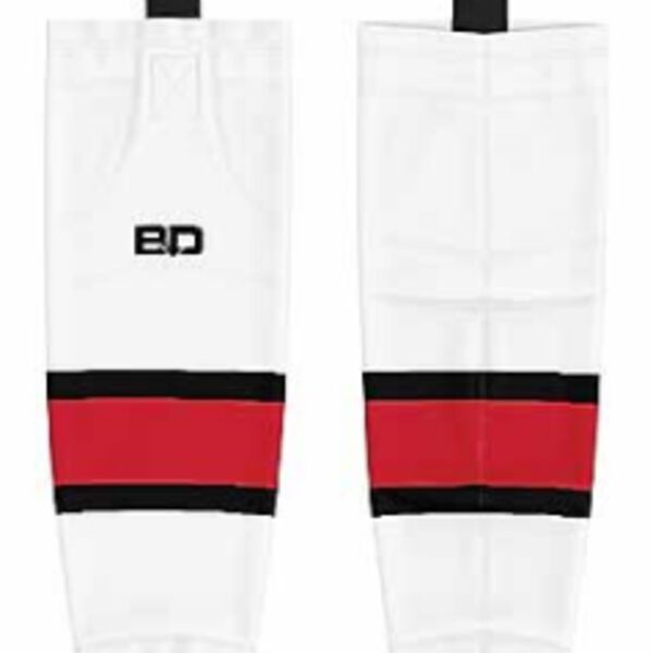 AMHA Sublimated Hockey Socks White Thumbnail