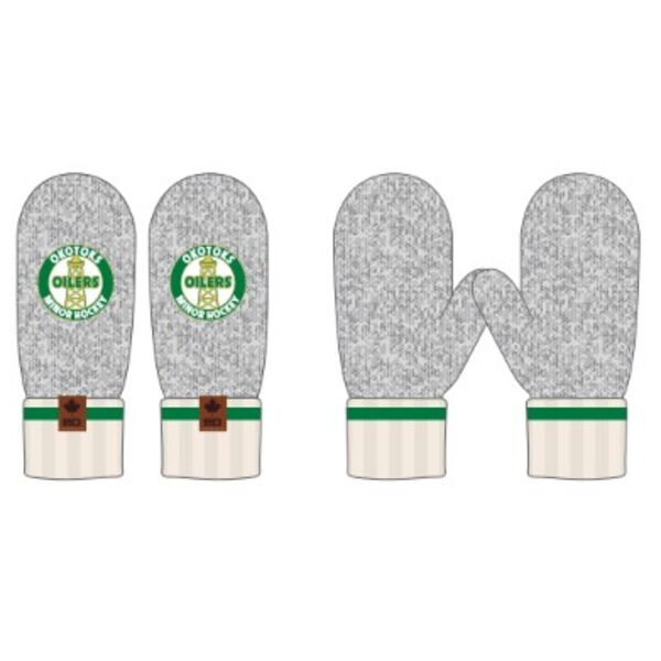 Okotoks Oilers Snow Pepper Mittens Youth  Thumbnail