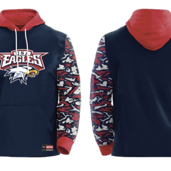 USA Eagles Sublimated Camo Hoodie - Youth Thumbnail