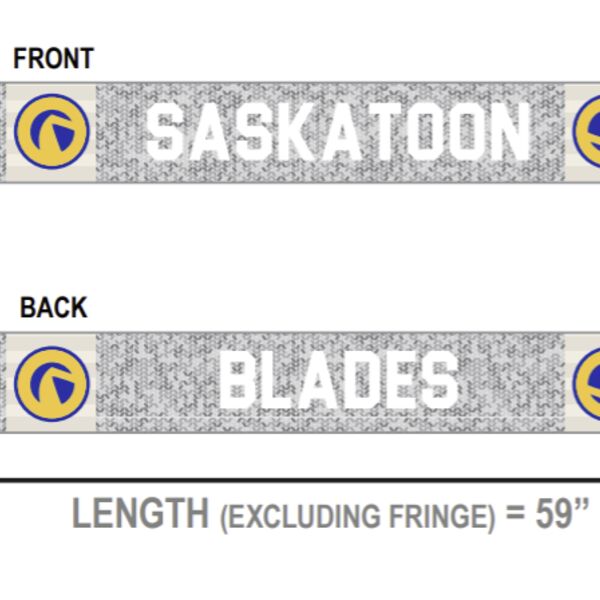Saskatoon Blades Snow Pepper Scarf Thumbnail